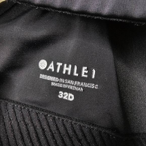 Athleta Women's Advance Bra B-G Size 32D Black & Sunset Orange Activewear Active - Picture 4 of 9